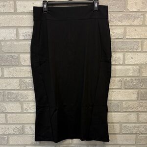 Urban Coco Black Pencil Skirt with 2 Slits Size XL